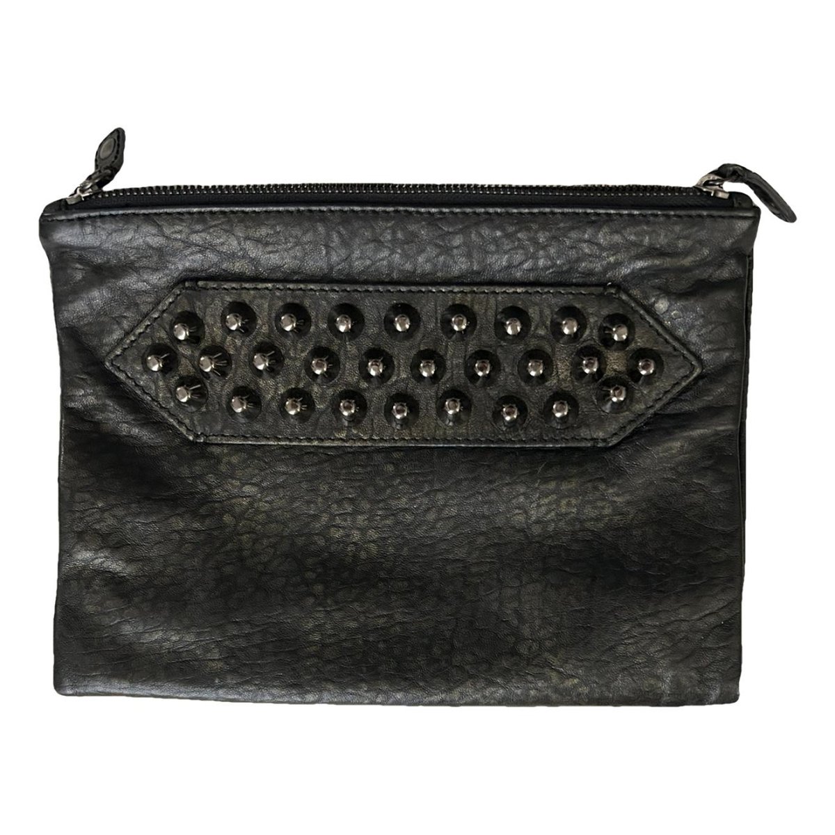 Rock leather clutch bag