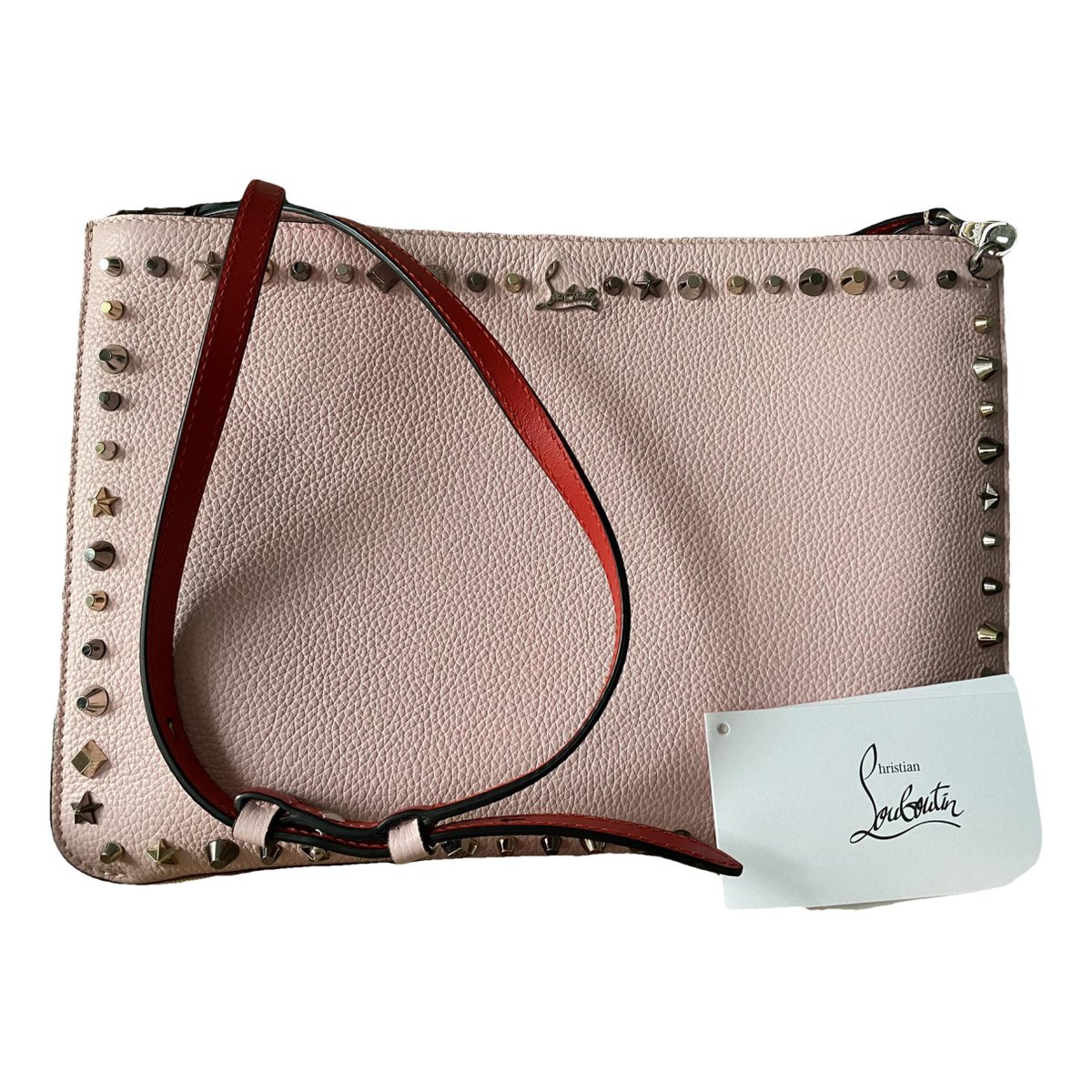 Loubiposh leather clutch bag