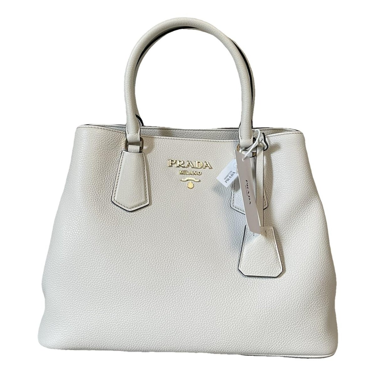 Double leather handbag