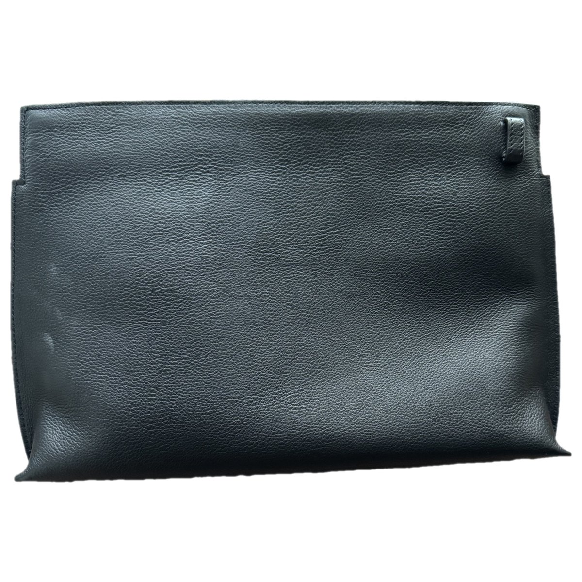 T Pouch leather clutch bag