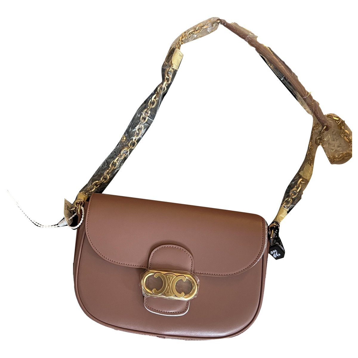 Triomphe Maillon Chain leather handbag