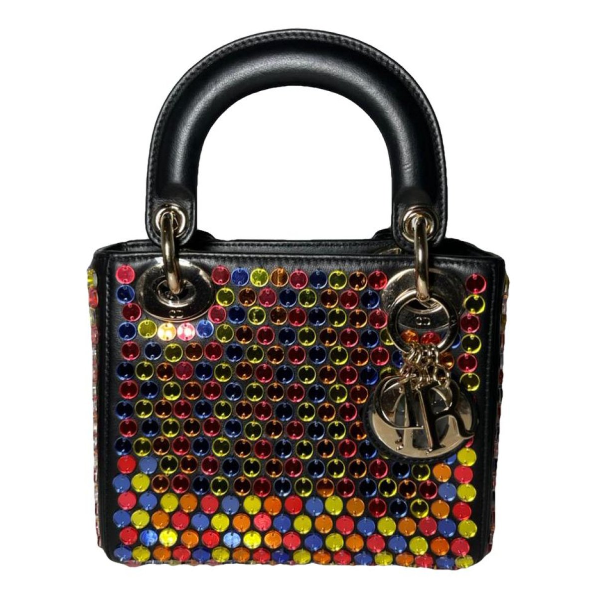 Lady Dior silk handbag