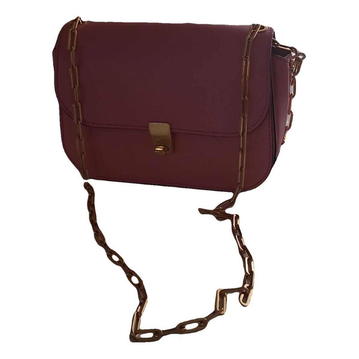 All over chain leather handbag
