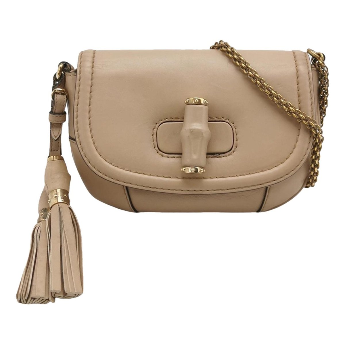 Convertible Pompon Bamboo Top Handle leather crossbody bag