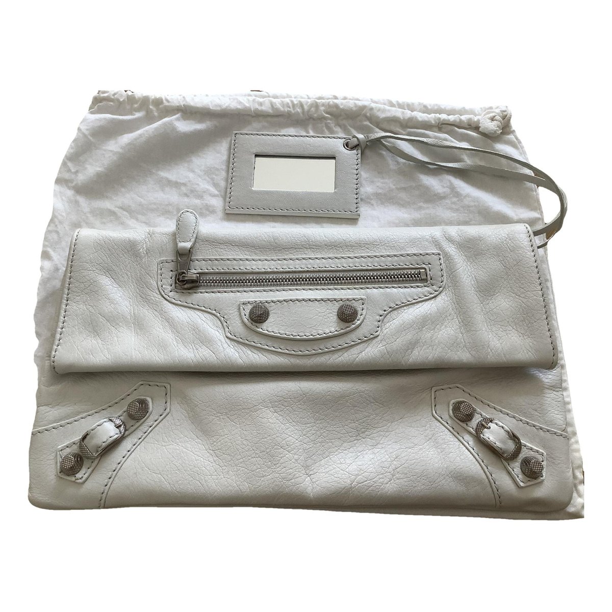 Envelop leather clutch bag