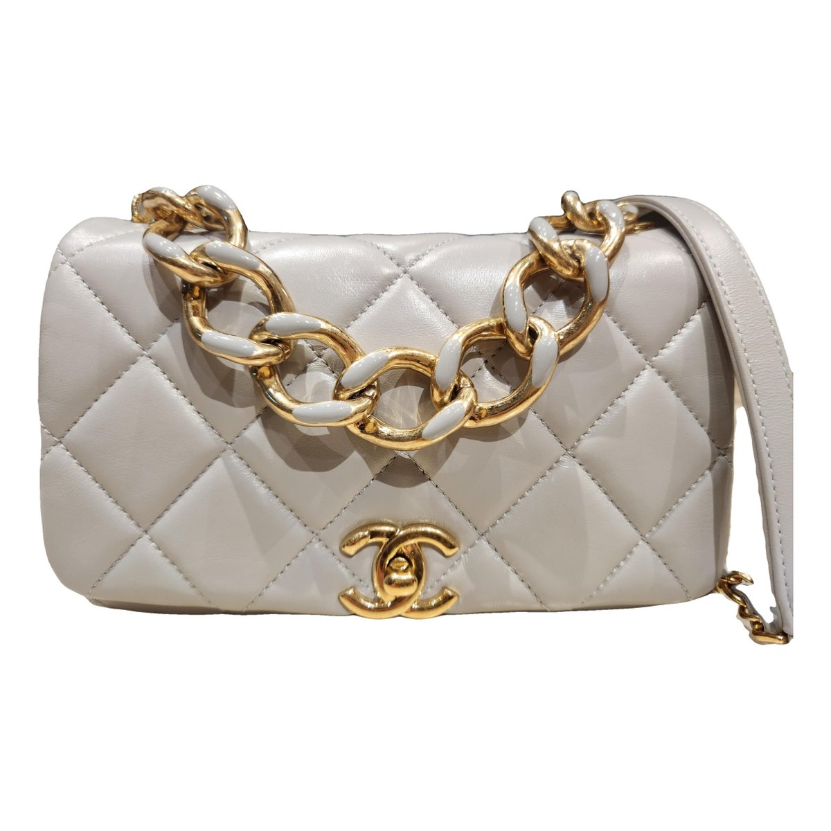 Trendy CC Flap leather handbag