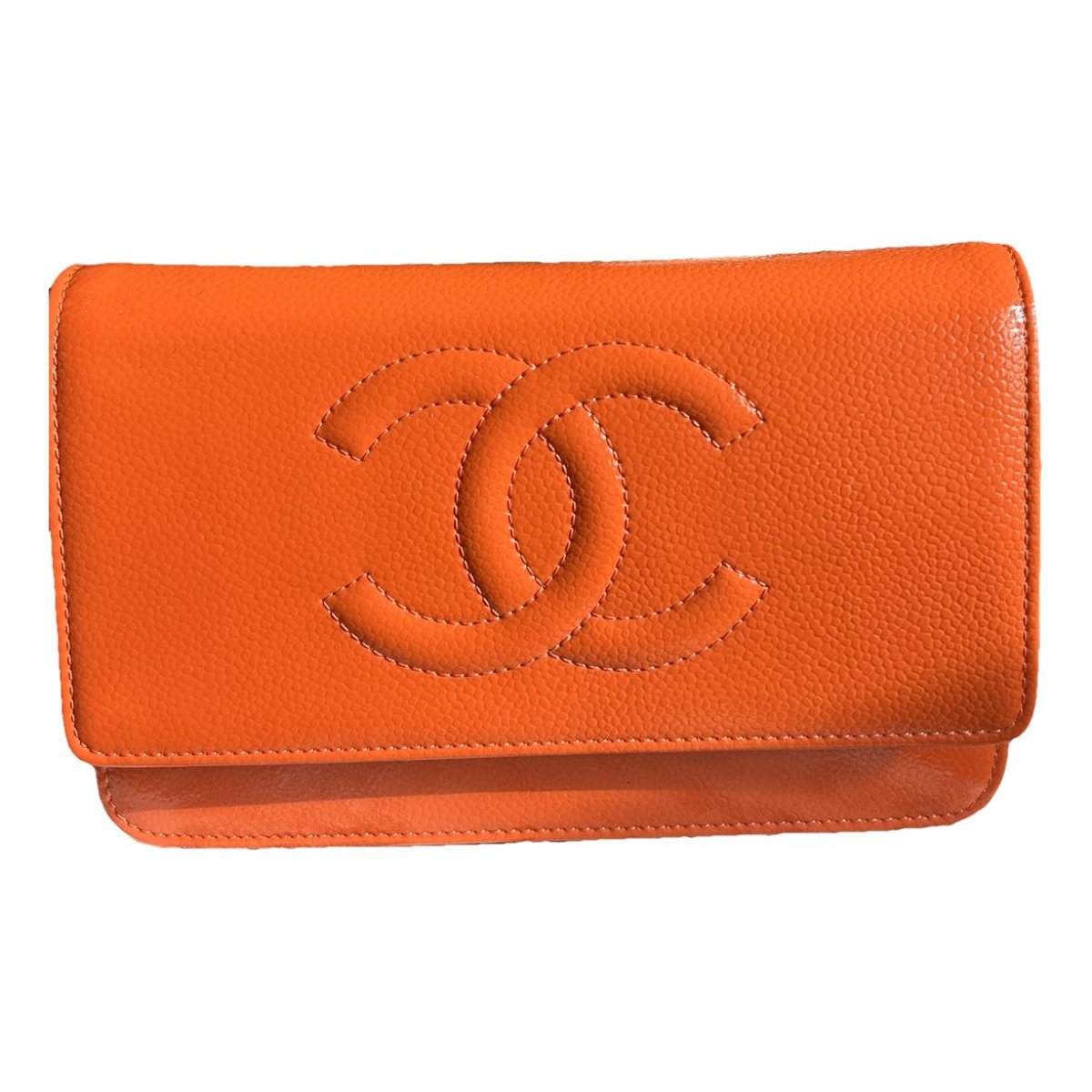 Wallet On Chain Double C patent leather crossbody bag