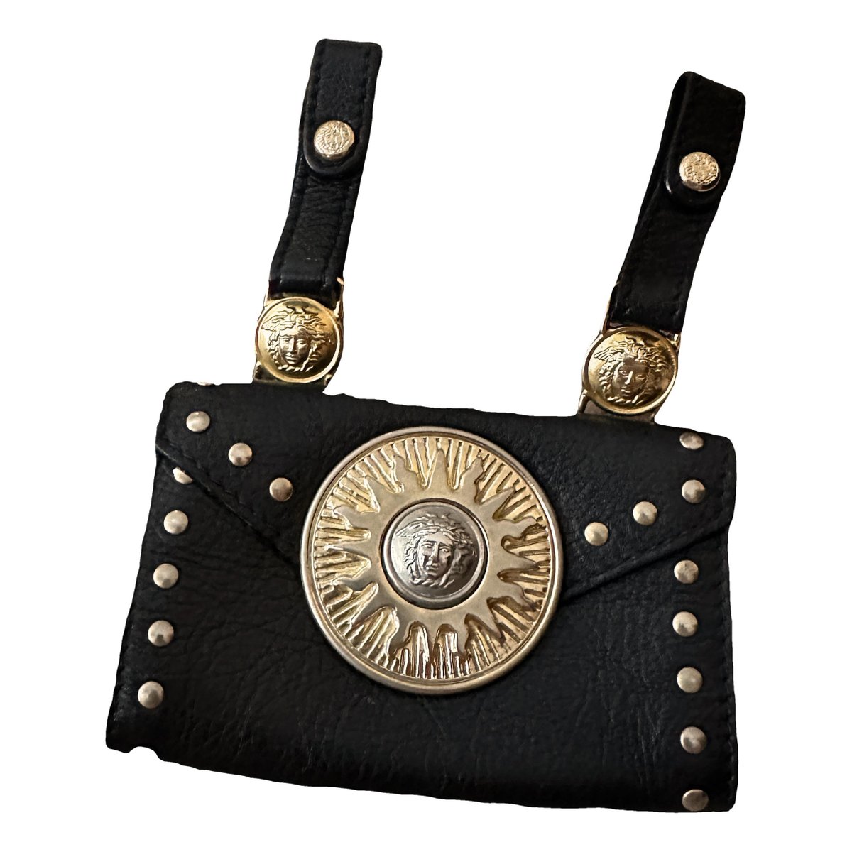 Leather clutch bag
