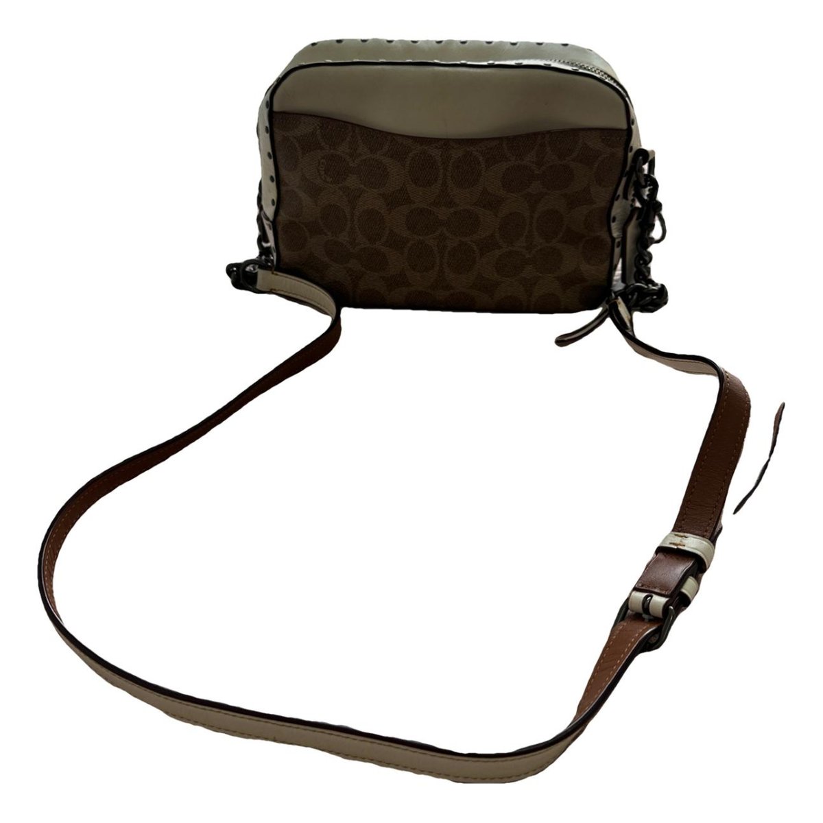 Canvas Courier Crossbody leather handbag
