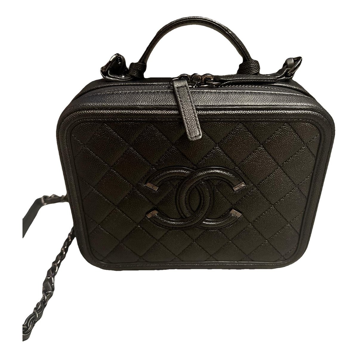 Vanity leather handbag