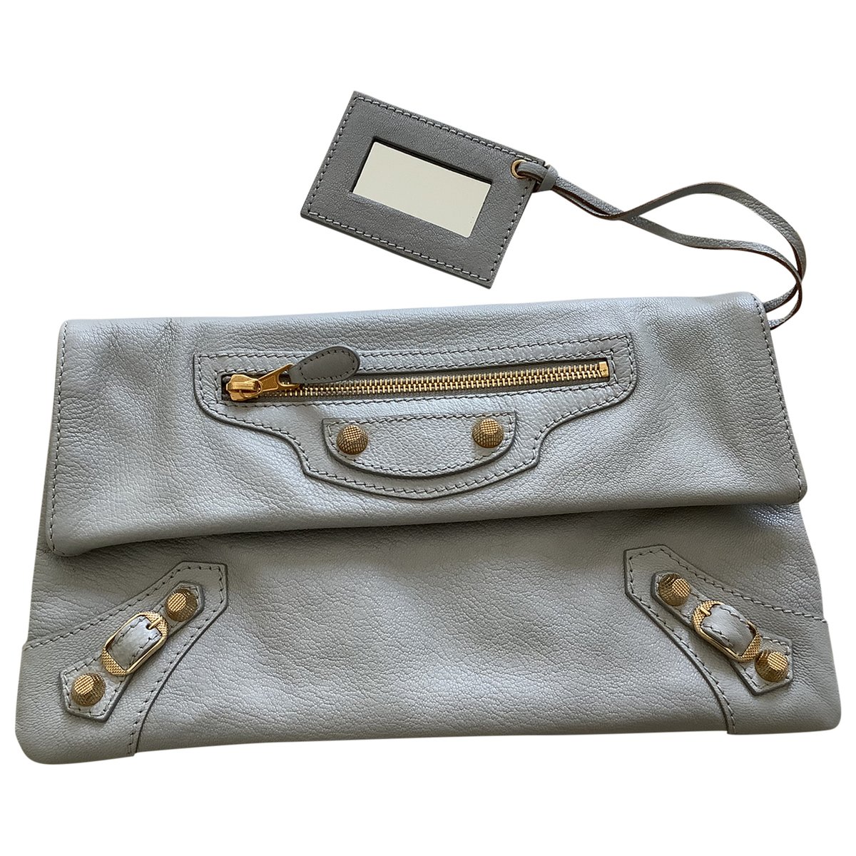 Envelop leather clutch bag