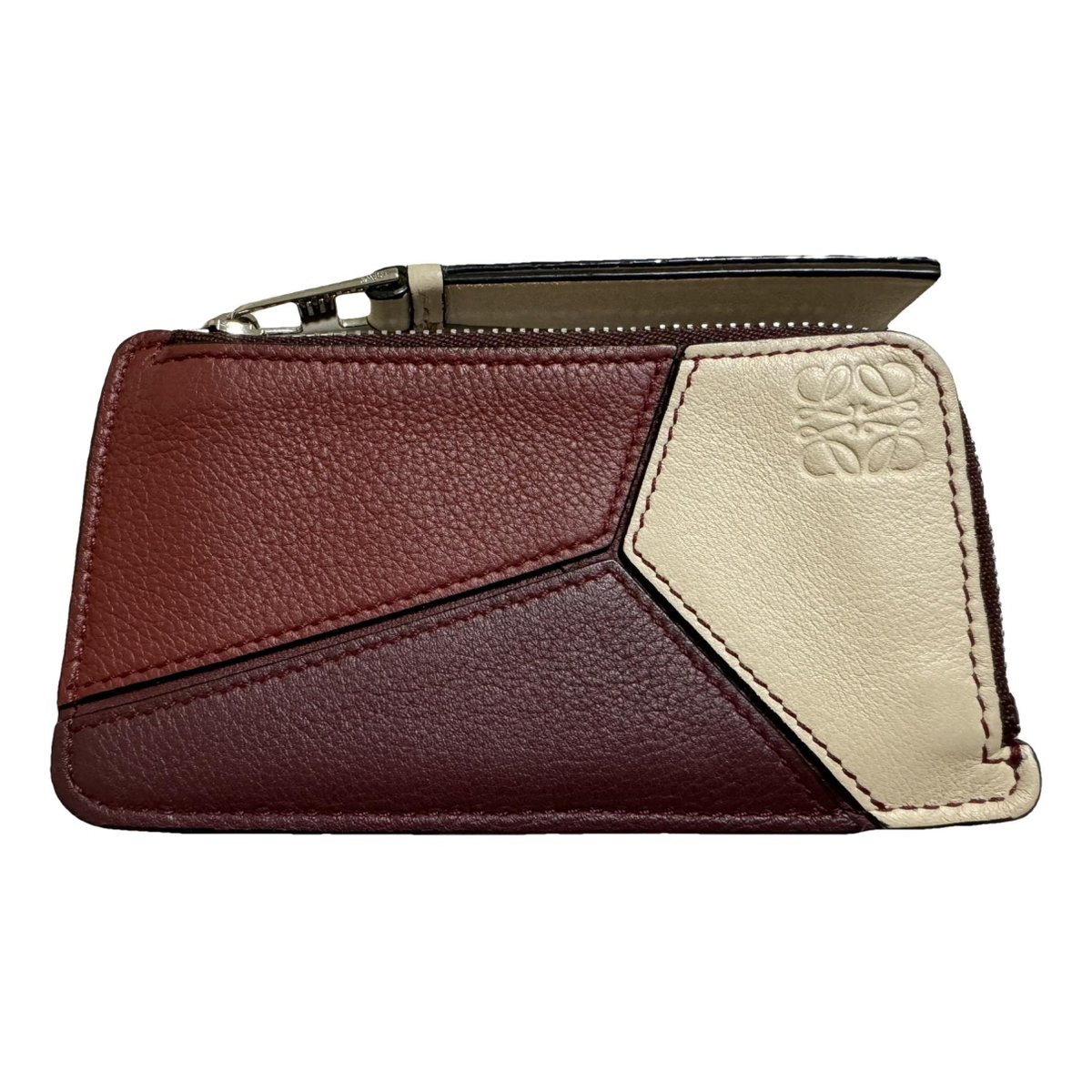 Puzzle leather card wallet