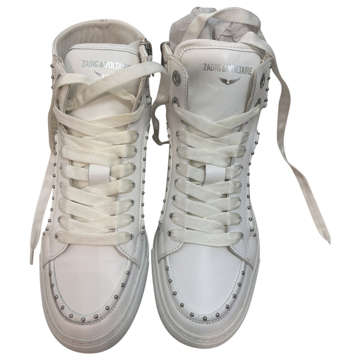 Break leather trainers