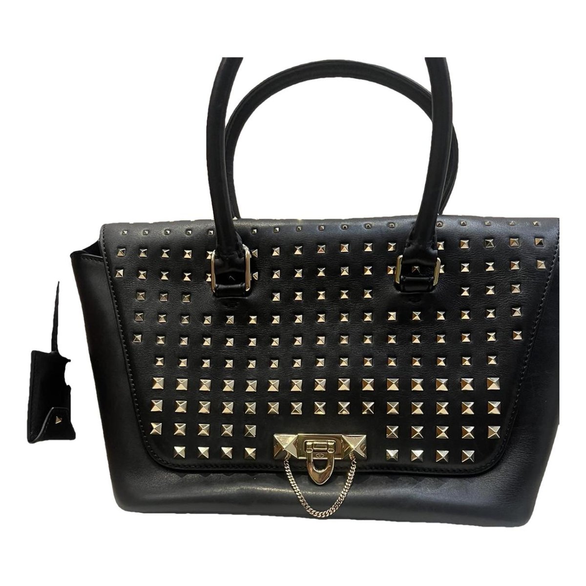 Rockstud spike leather handbag