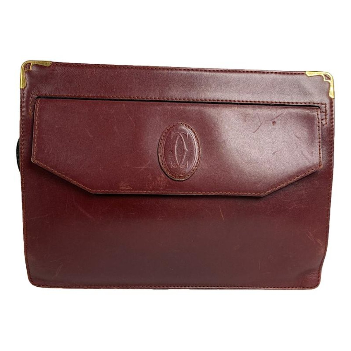 C patent leather clutch bag