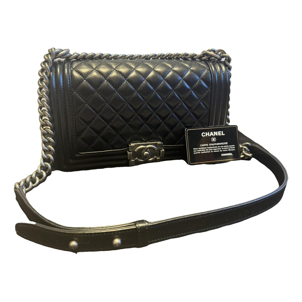 Boy leather crossbody bag