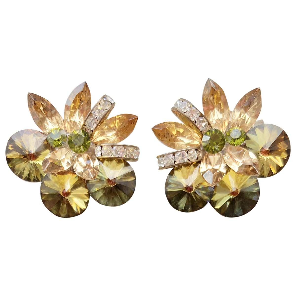 Ambre crystal earrings