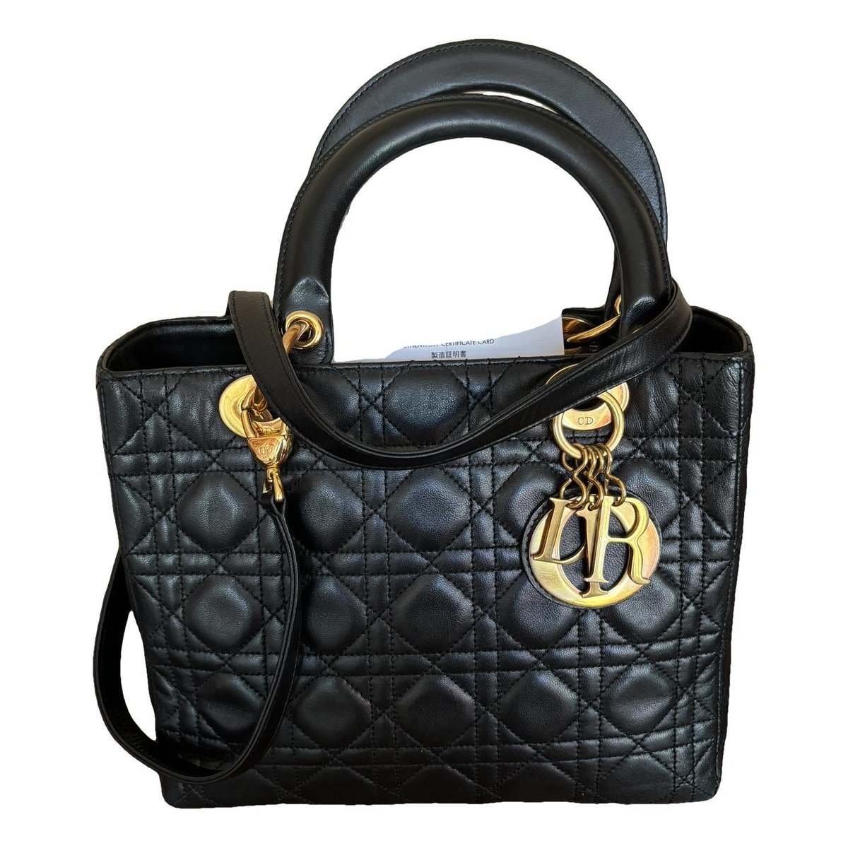 Lady Dior leather handbag