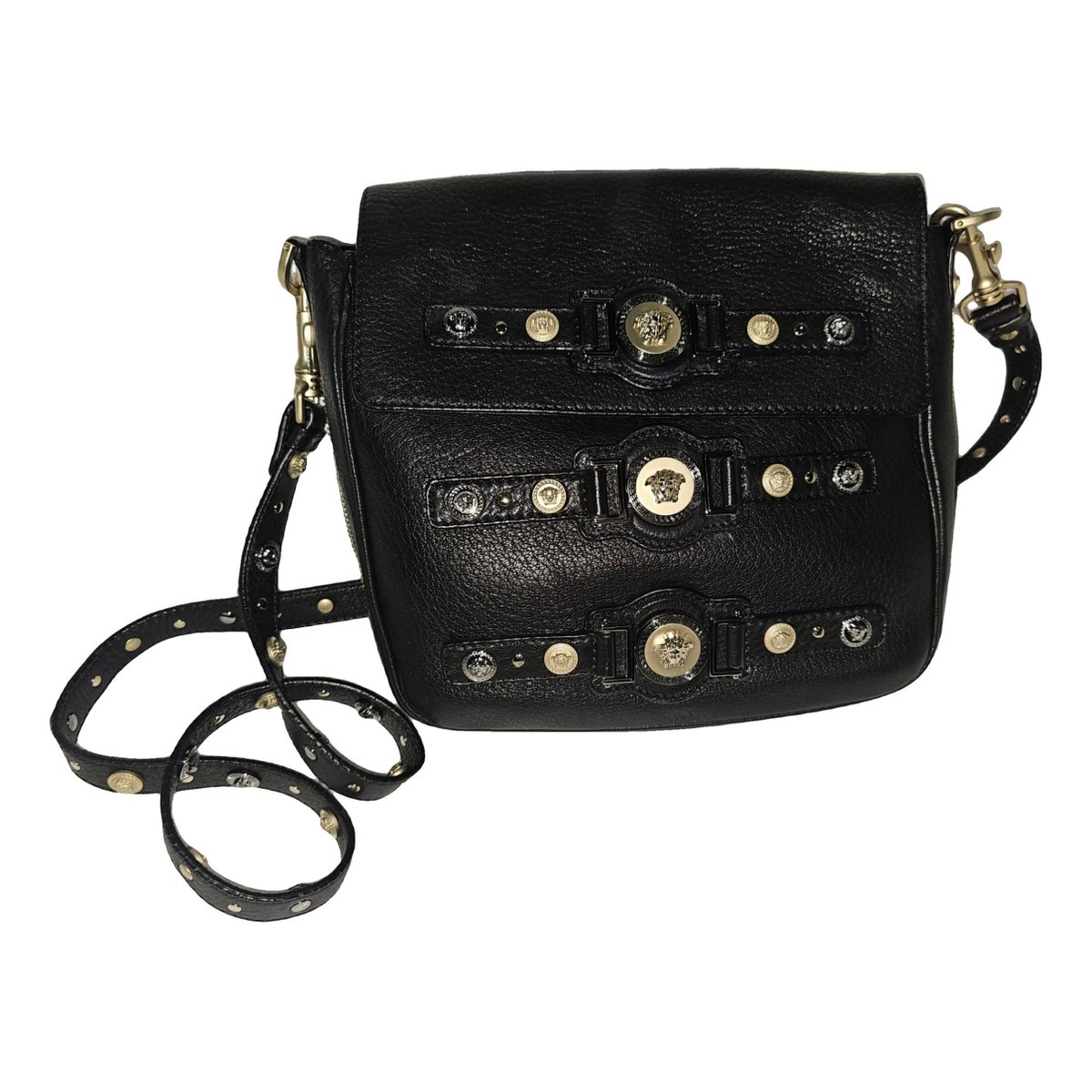 Greca Goddess leather crossbody bag
