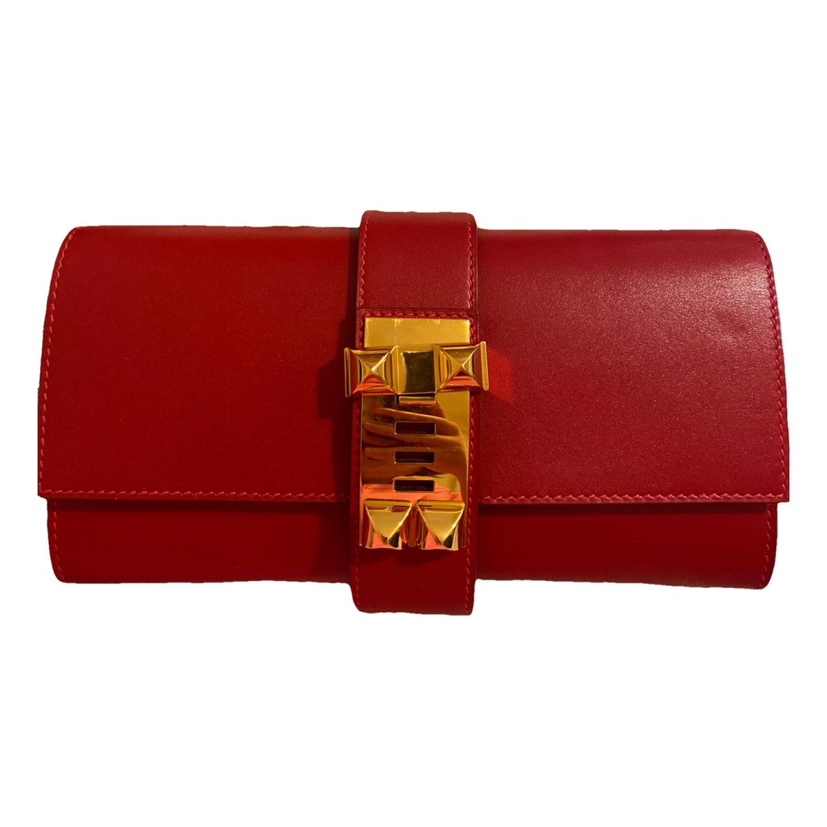 Médor leather clutch bag
