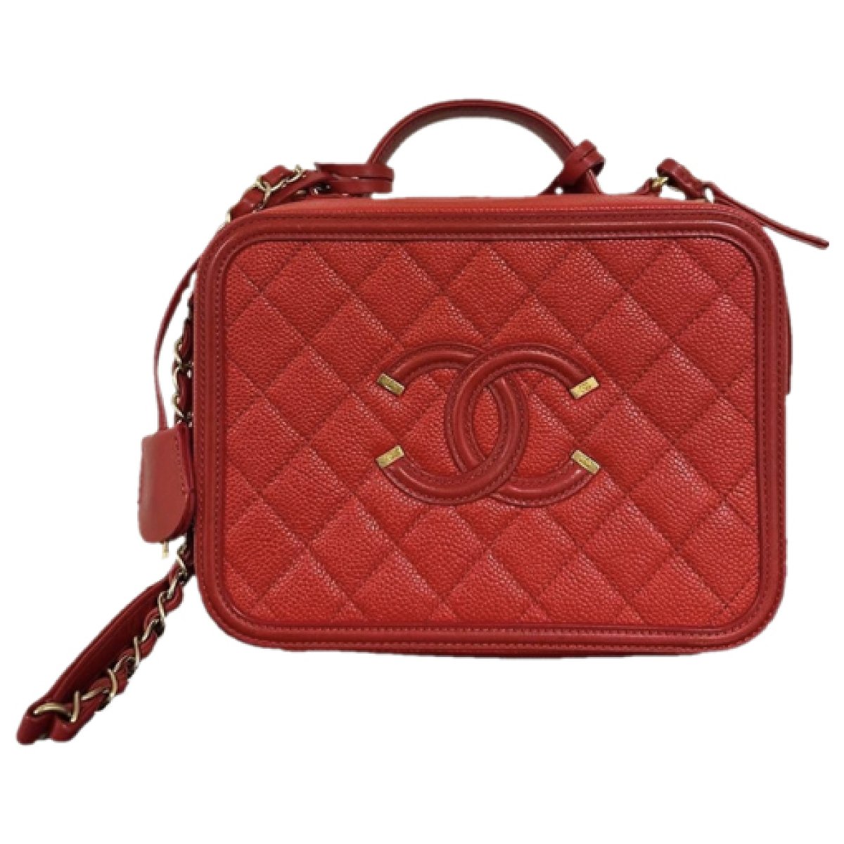 Vanity leather handbag