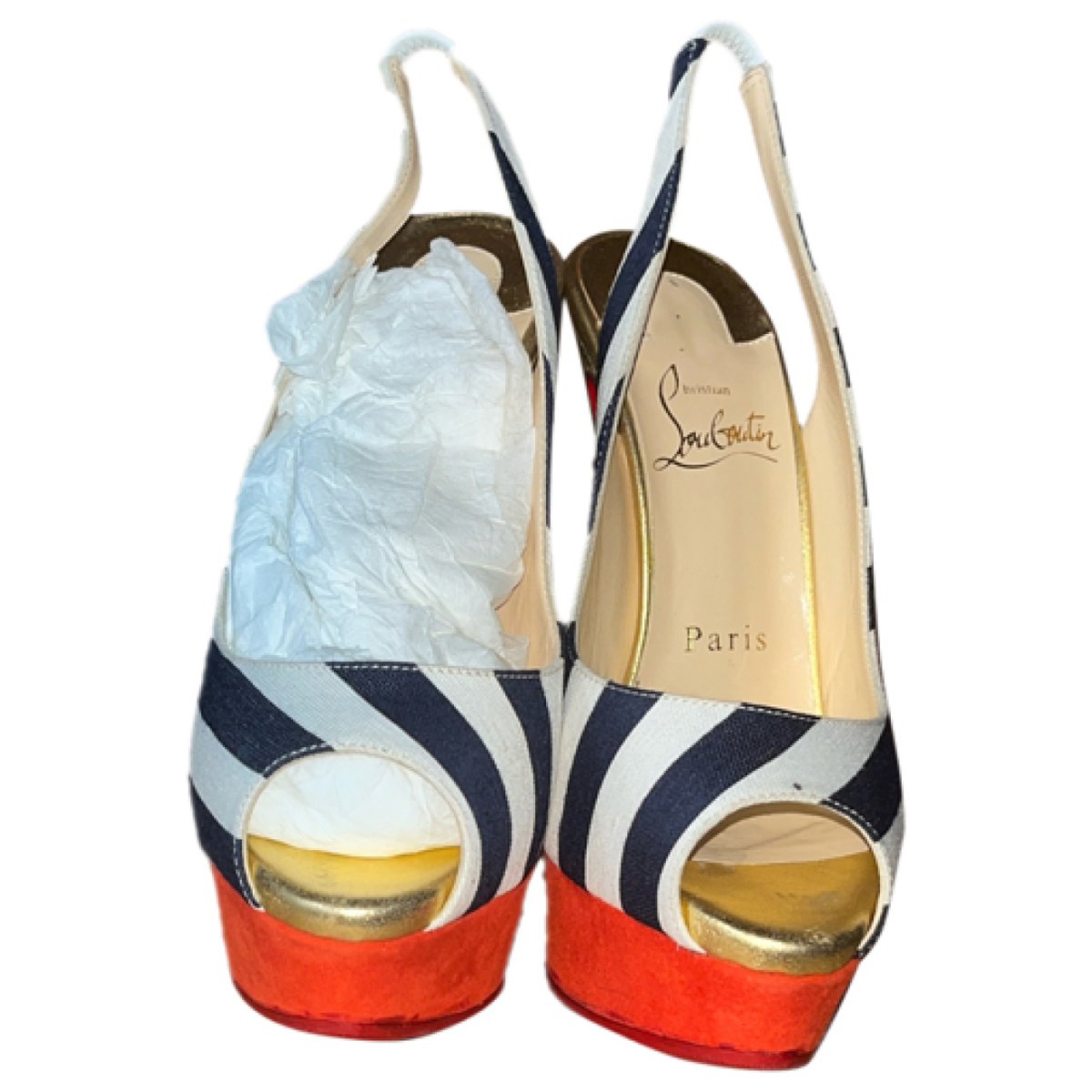Lady Peep cloth heels