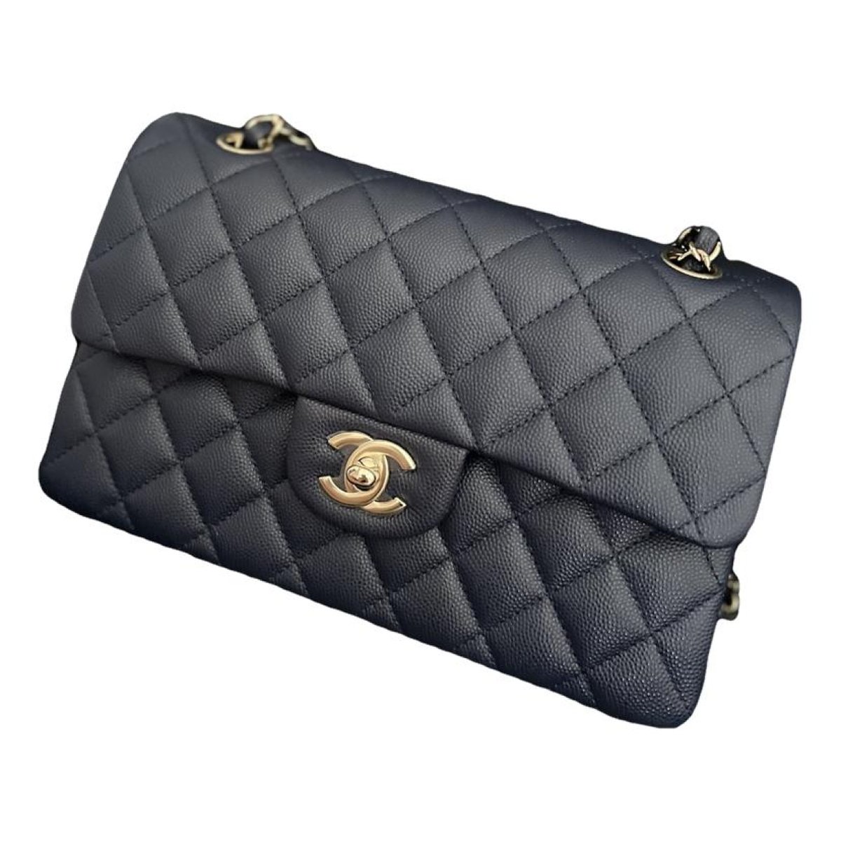Trendy CC Flap leather handbag