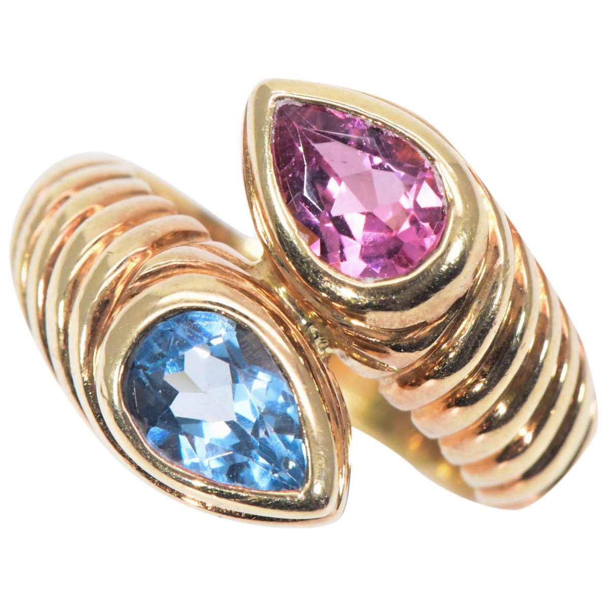 Doppio yellow gold ring