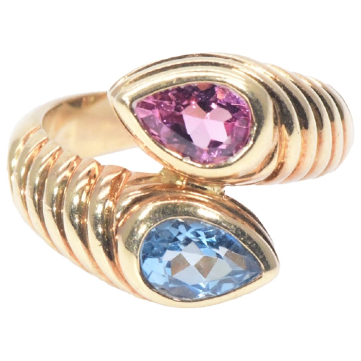Doppio yellow gold ring