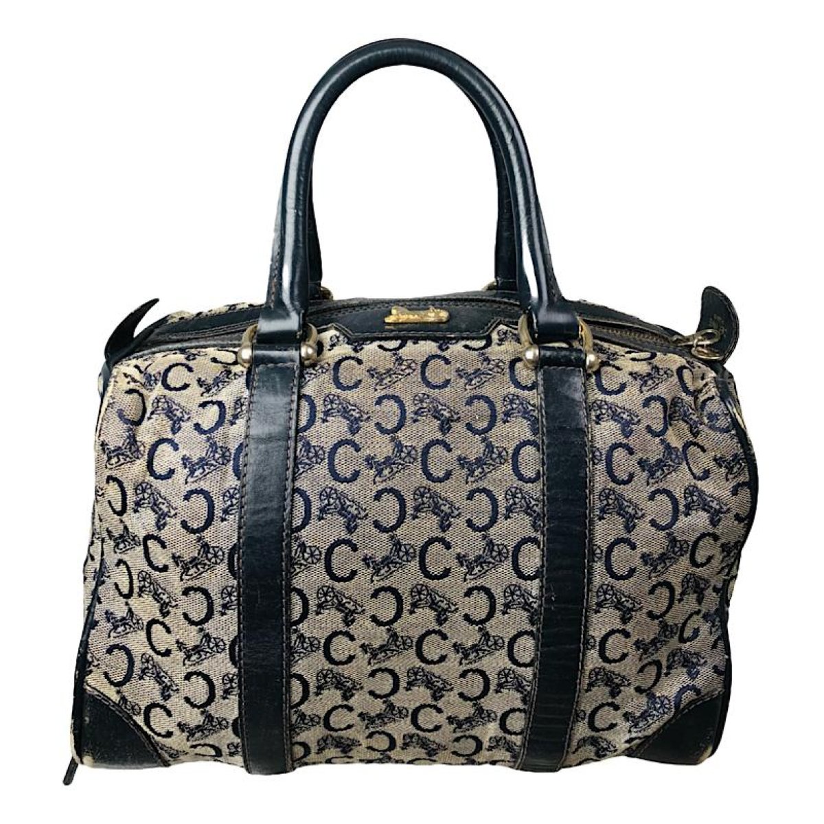 Tambour leather handbag