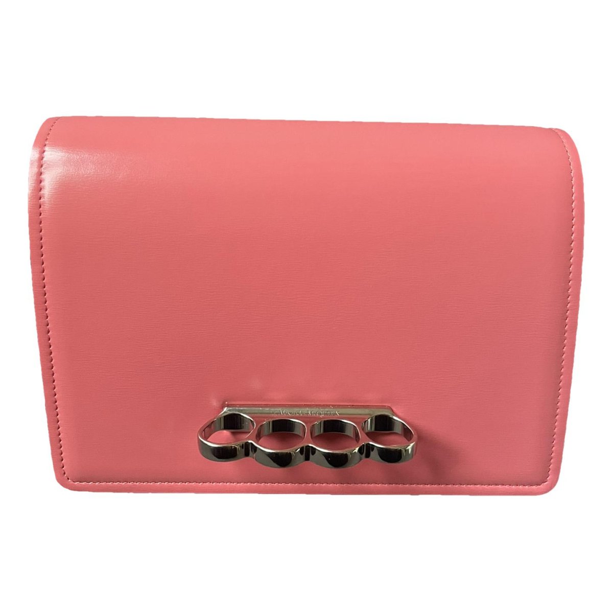Knuckle leather crossbody bag