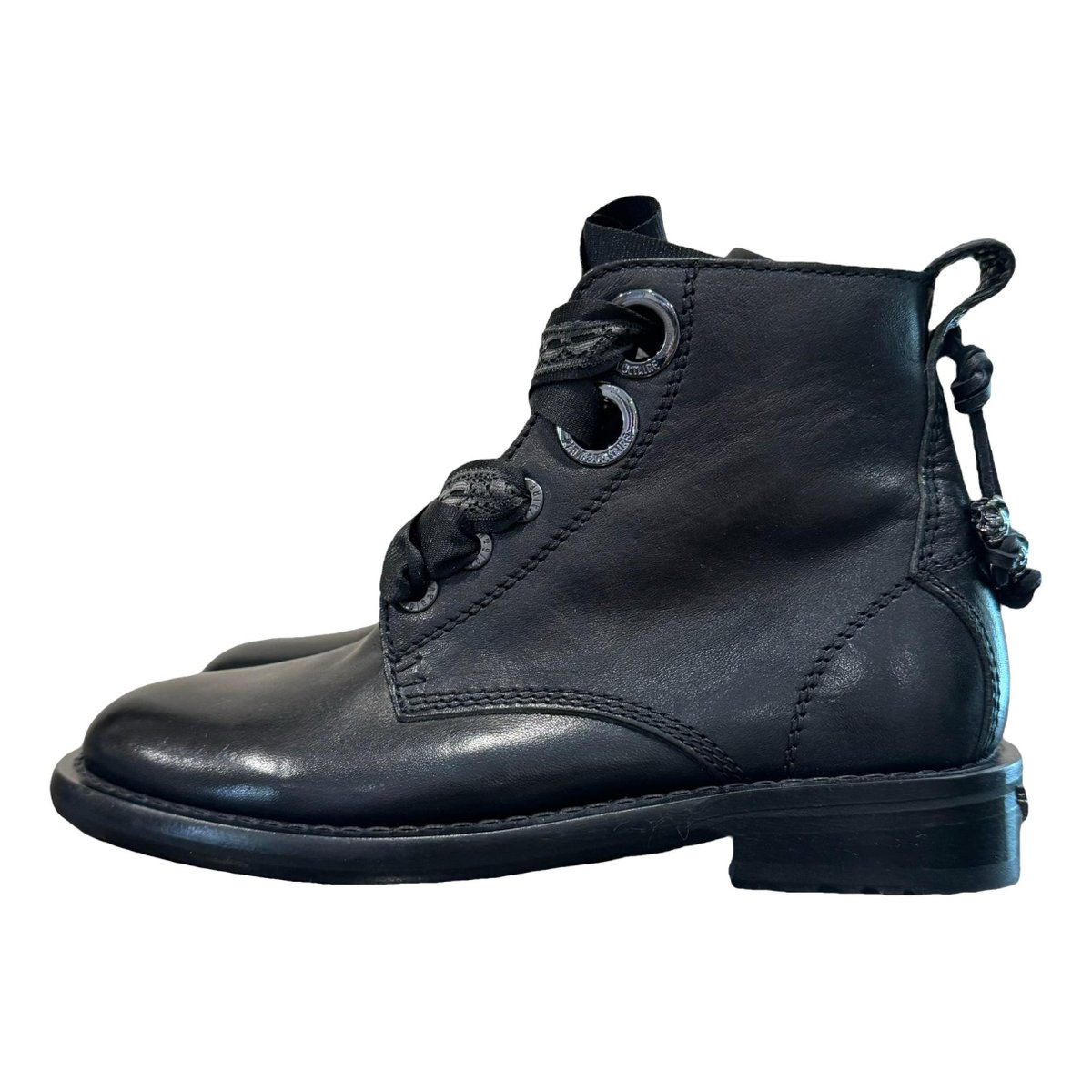 Laureen Roma leather biker boots