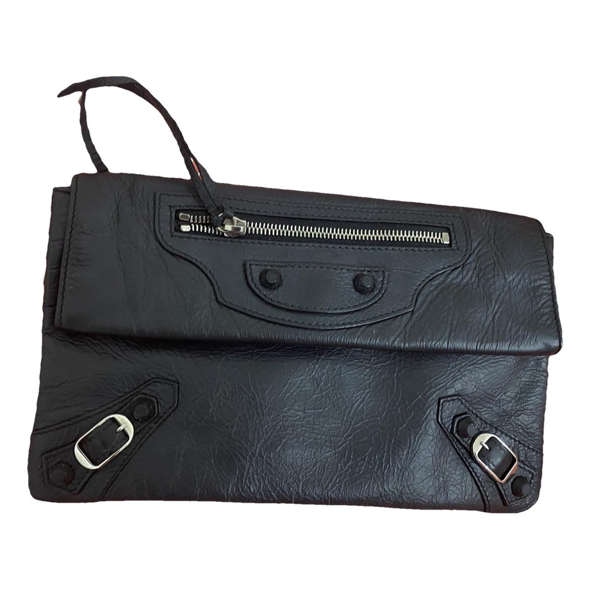 Envelop leather clutch bag