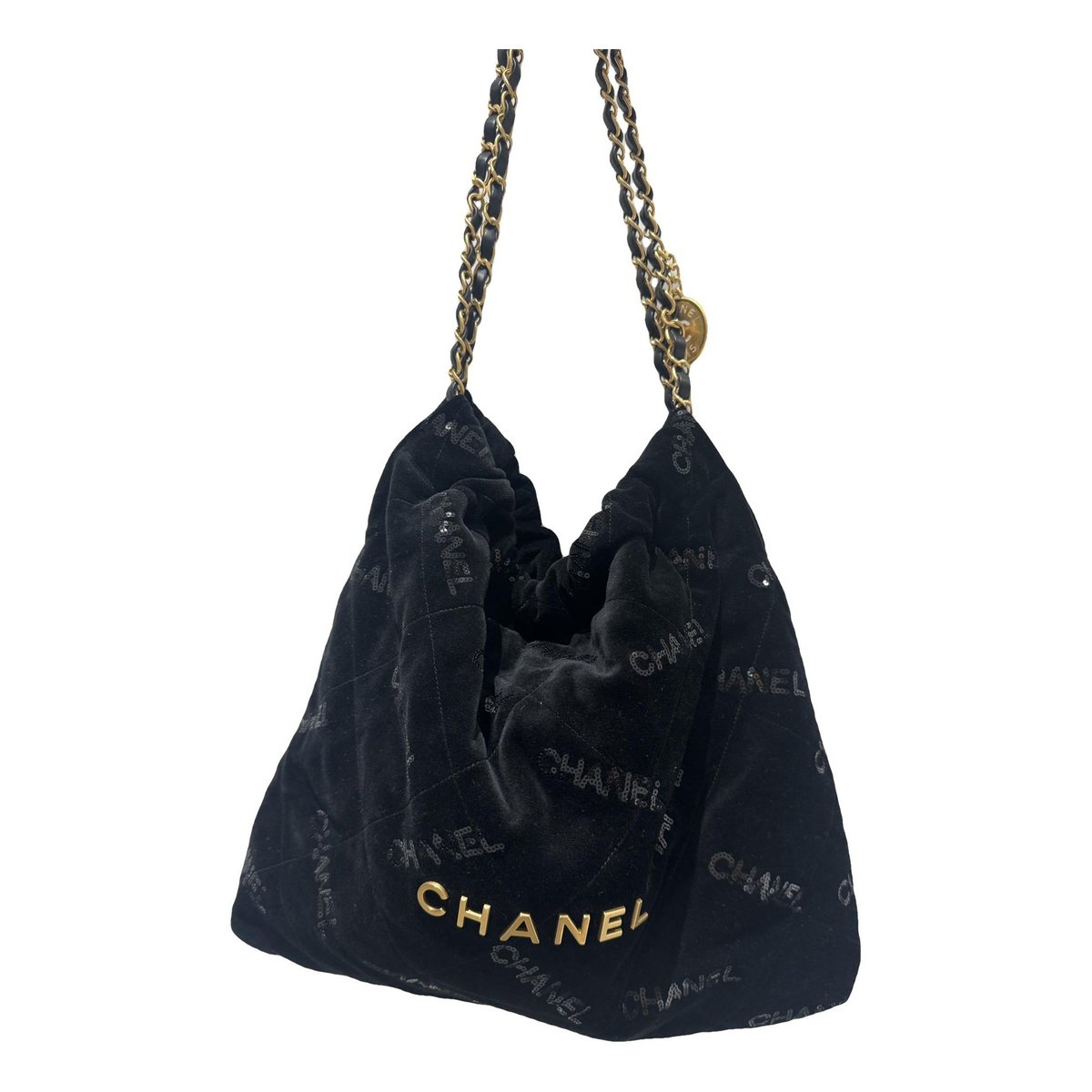 Chanel 22 velvet tote