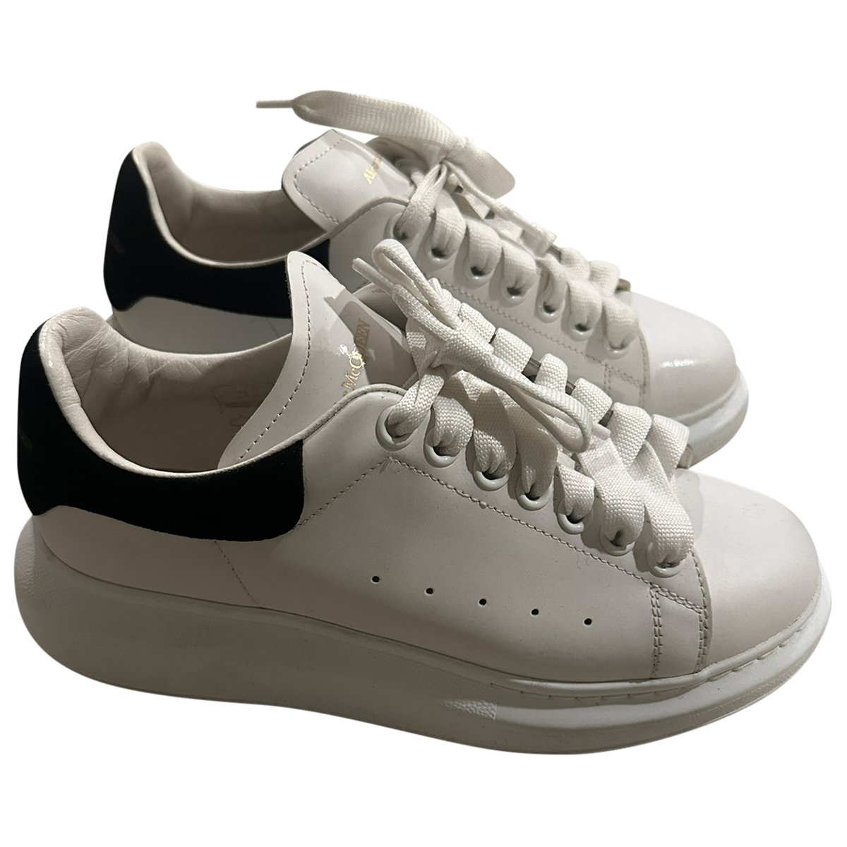 Deck Plimsoll leather trainers