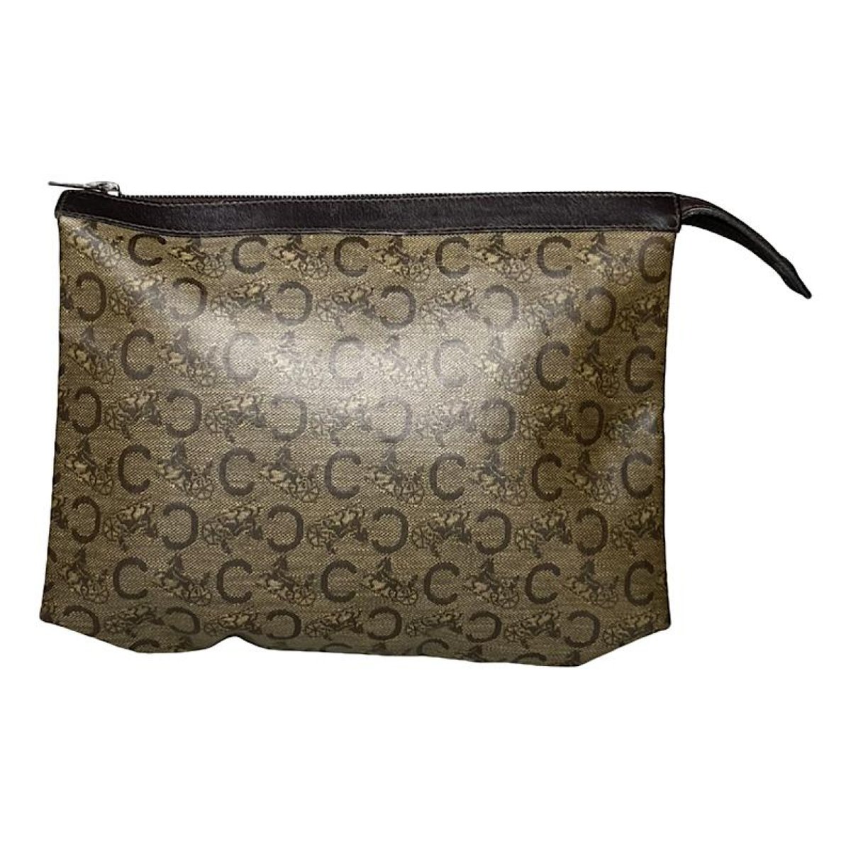 Triomphe leather clutch bag