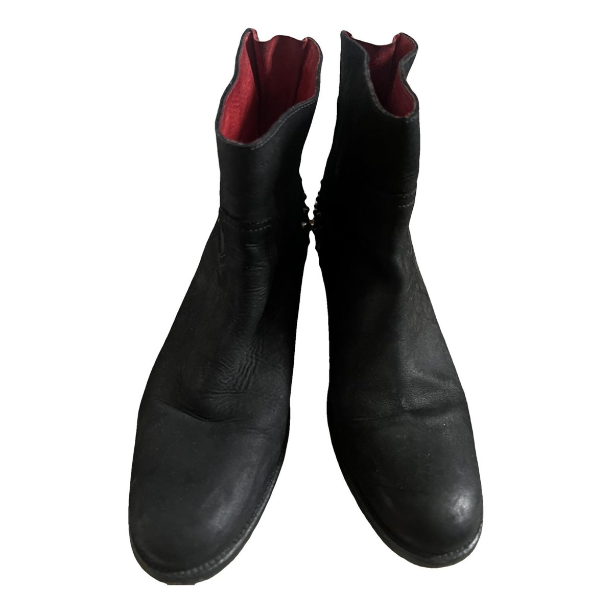 Laureen Spikes leather biker boots