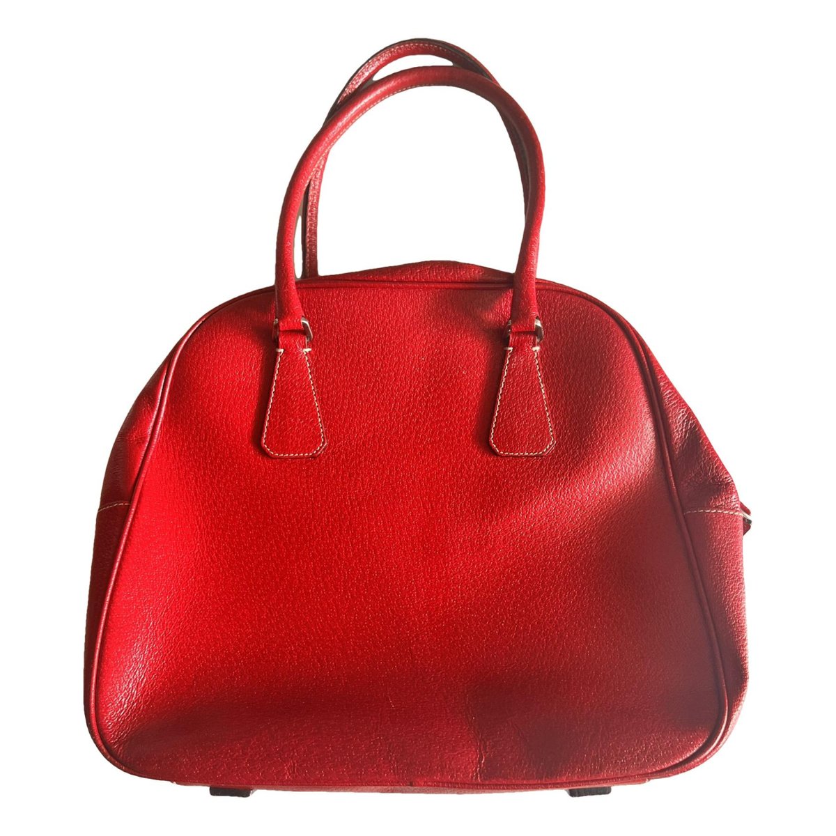 Pyramid leather tote