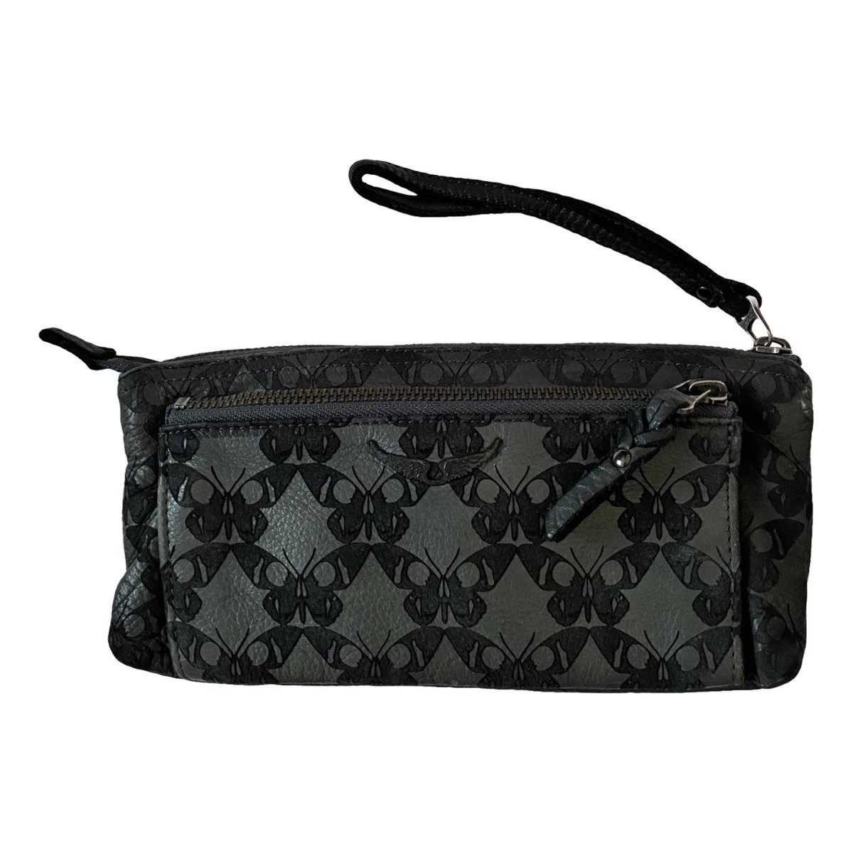 Rock leather clutch bag