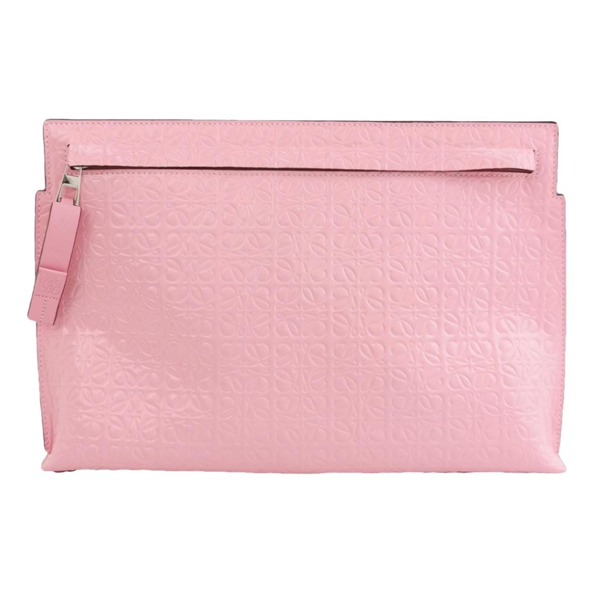 T Pouch leather clutch bag