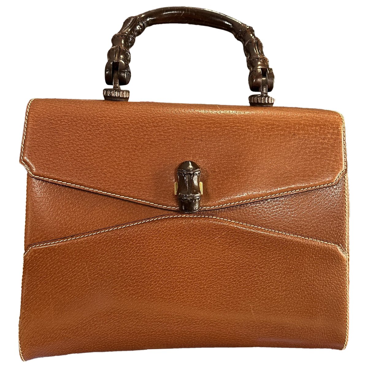 Bamboo leather handbag