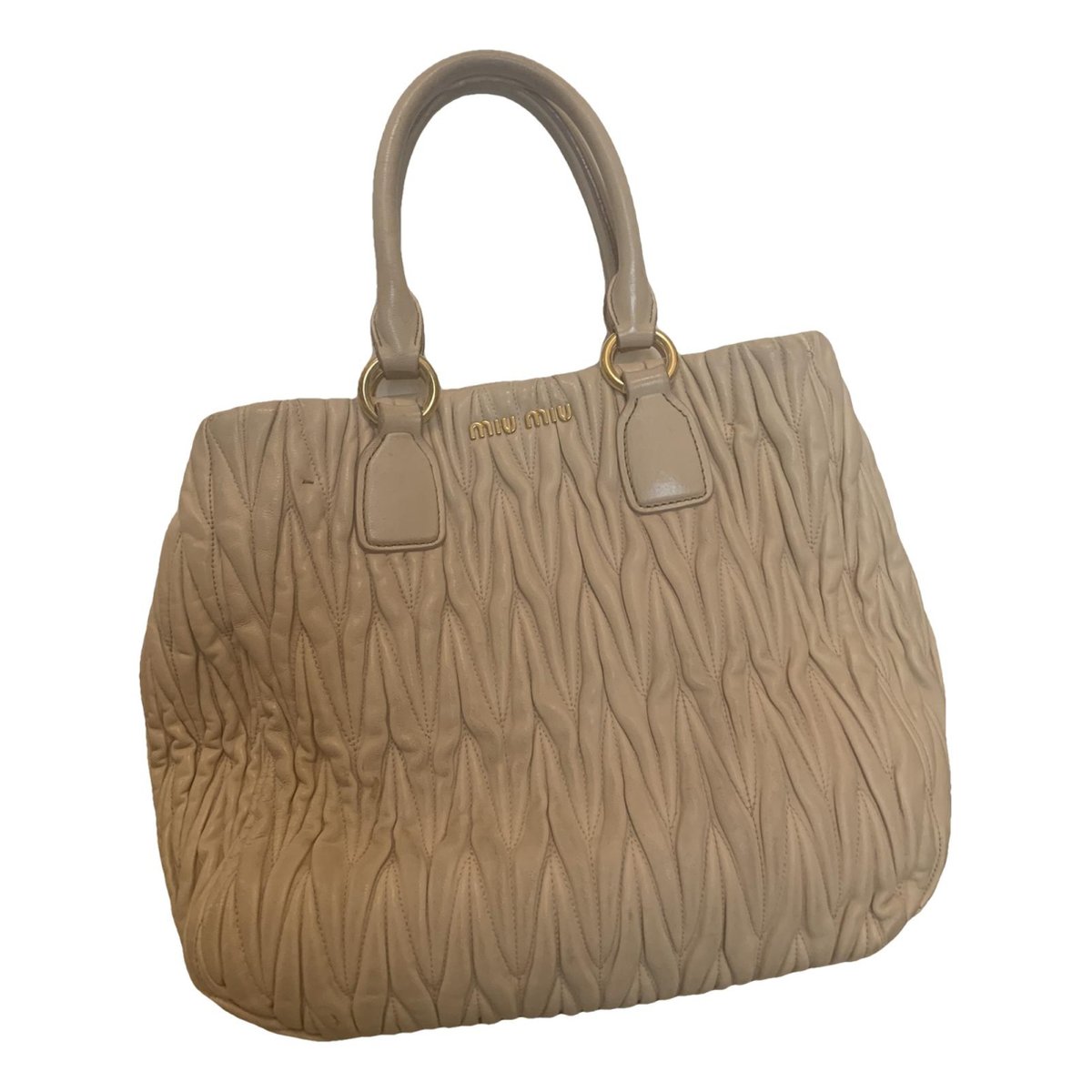 Matelassé leather handbag