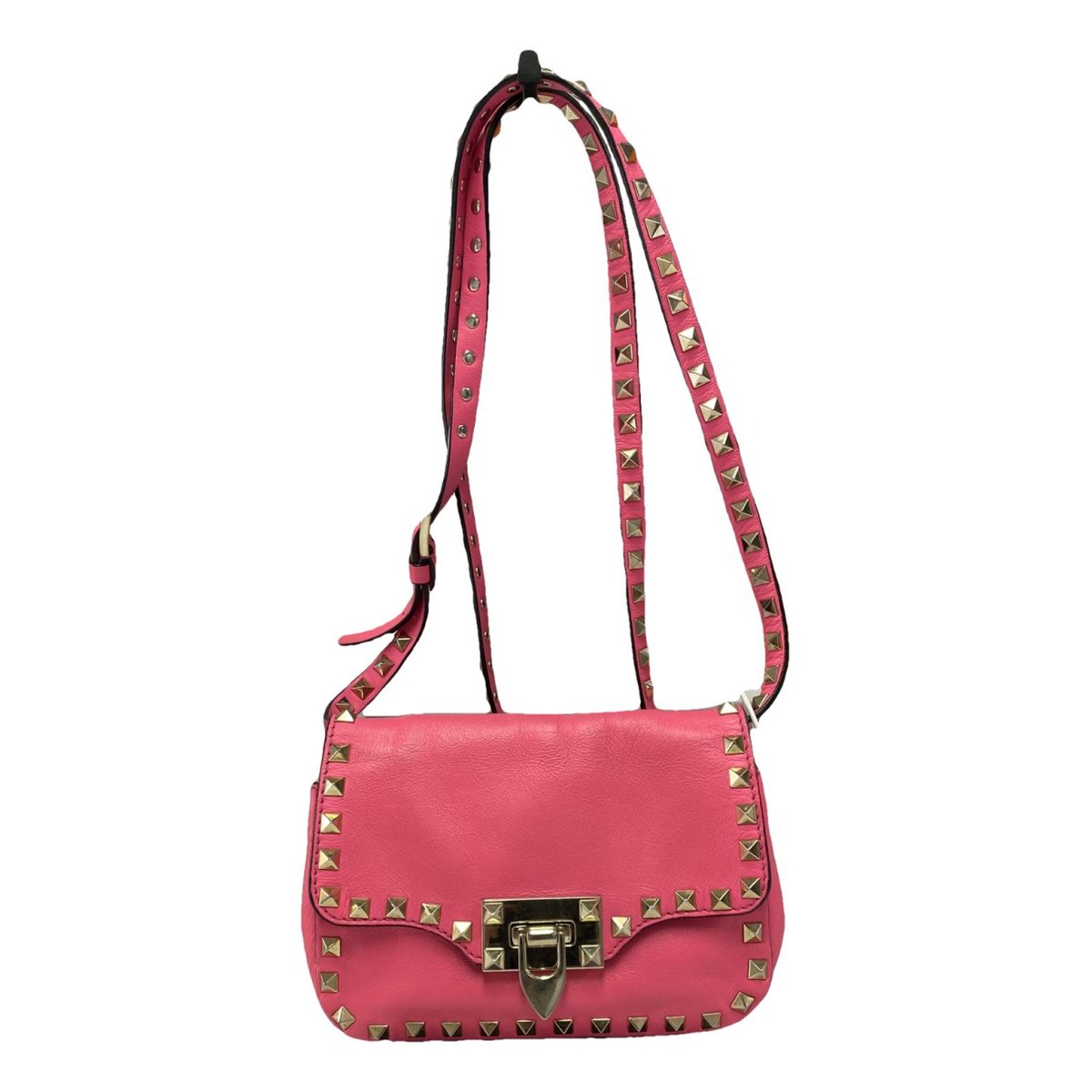 Guitar Rockstud leather crossbody bag