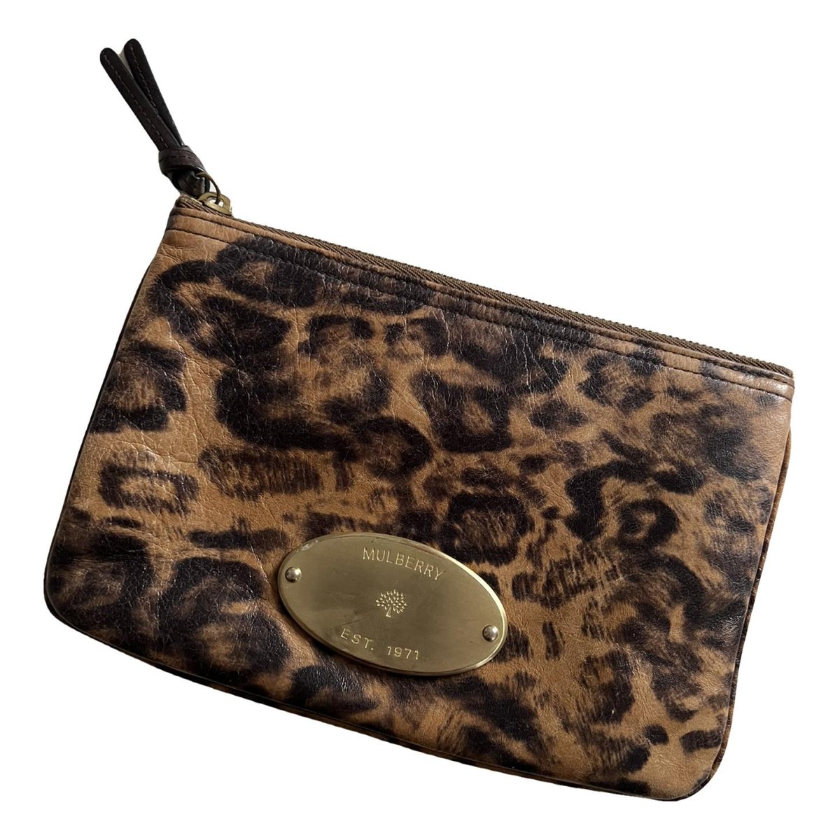 Mitzy leather clutch bag