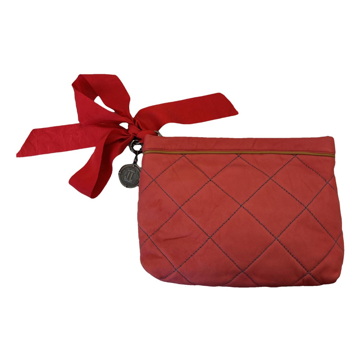 Leather clutch bag