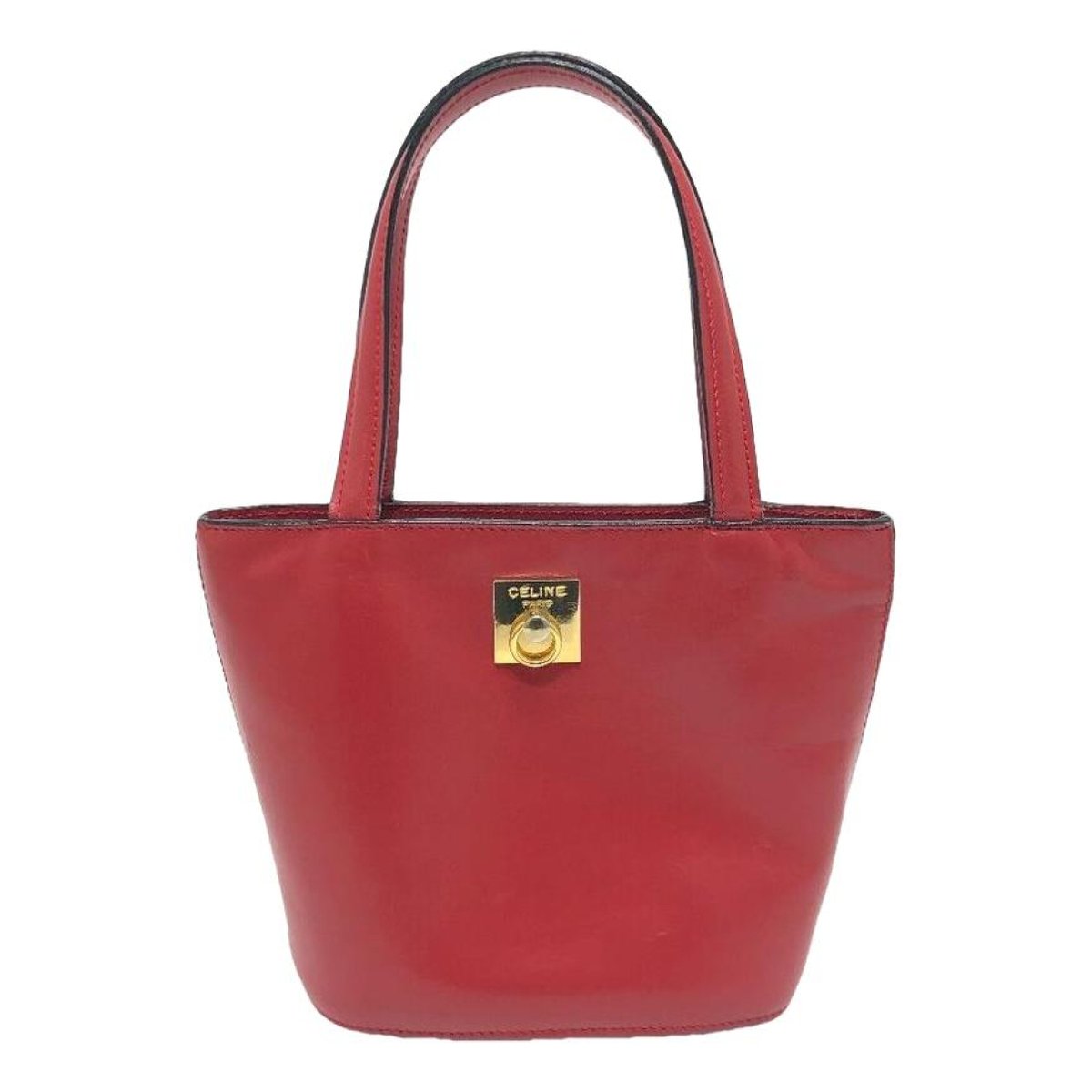 Clasp Bucket leather tote