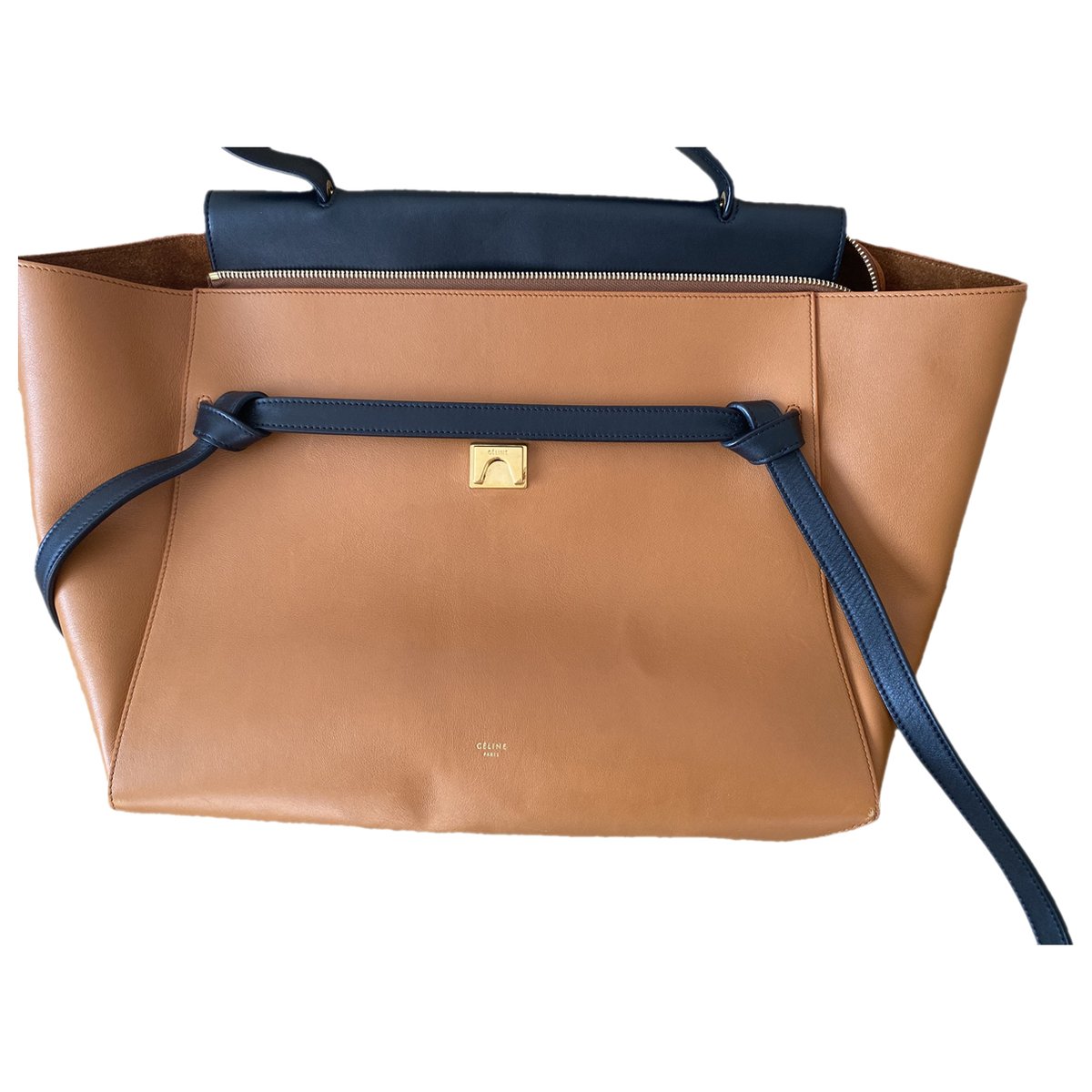 Belt leather handbag