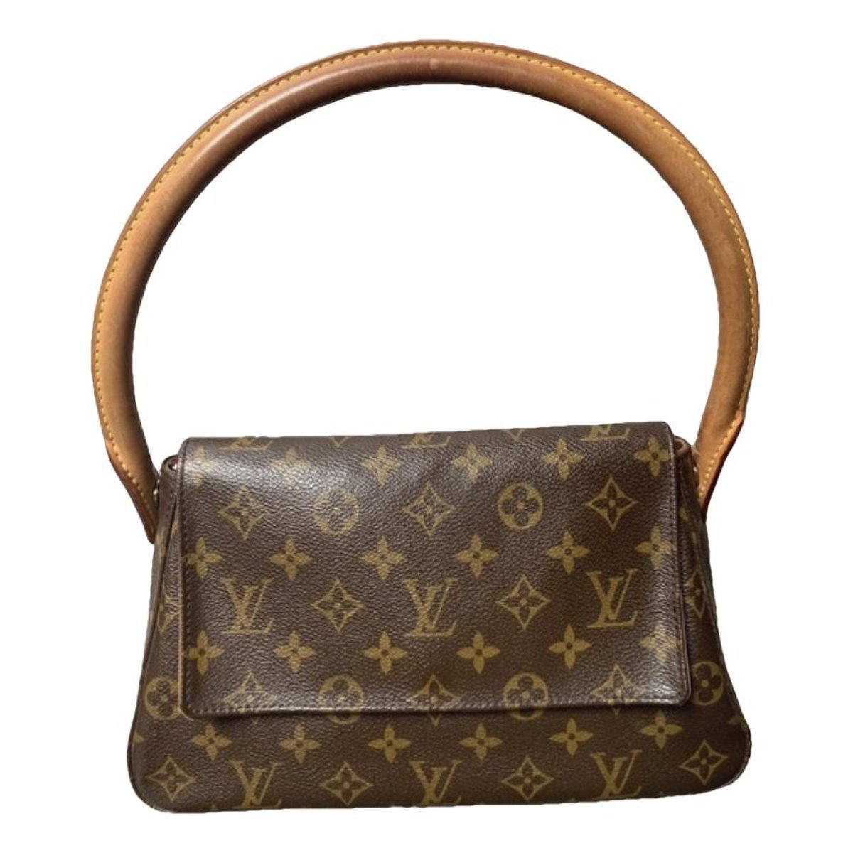 Looping leather handbag