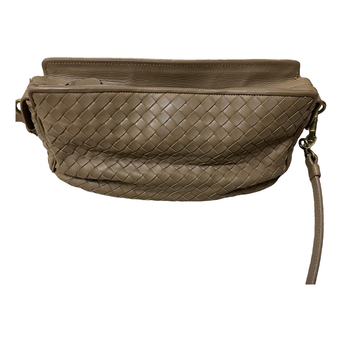 Window leather crossbody bag