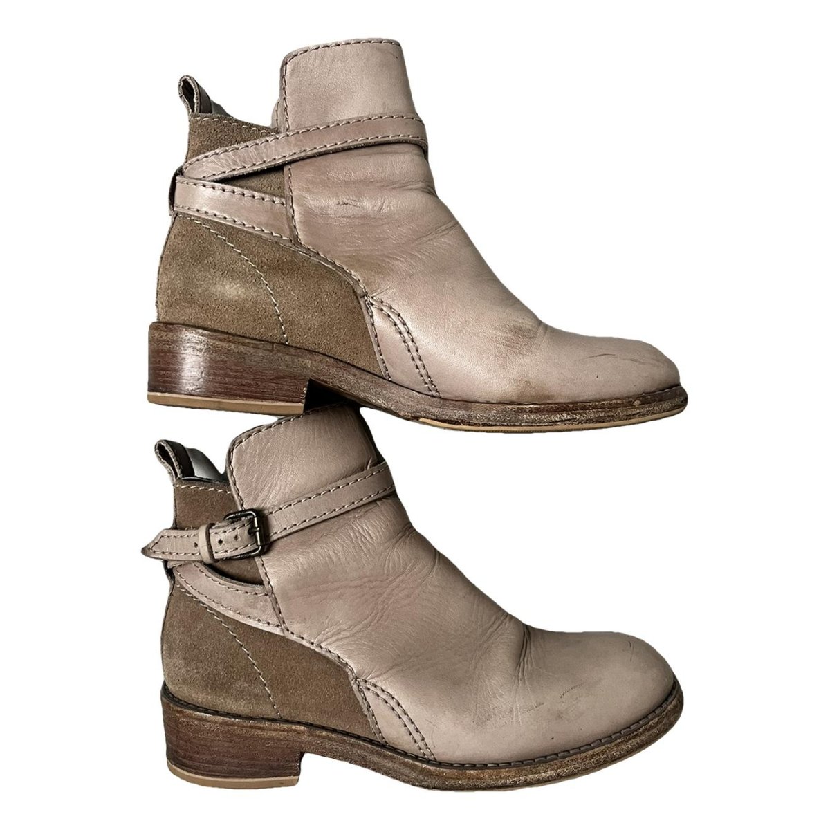 Cypress leather buckled boots